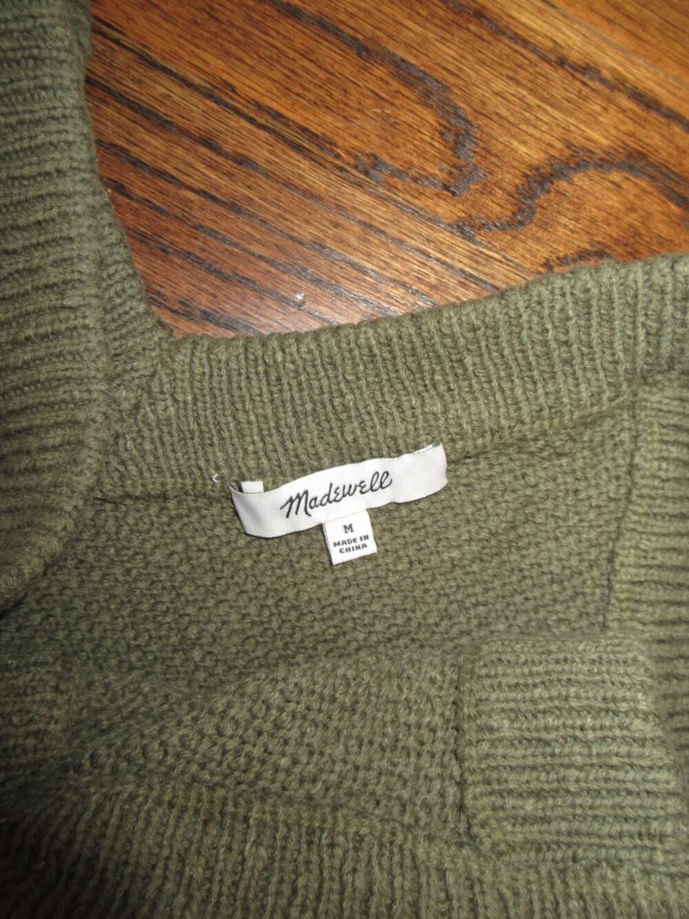 Madewell Wakefield Button Front Sweater Tank Dried Clover Size M